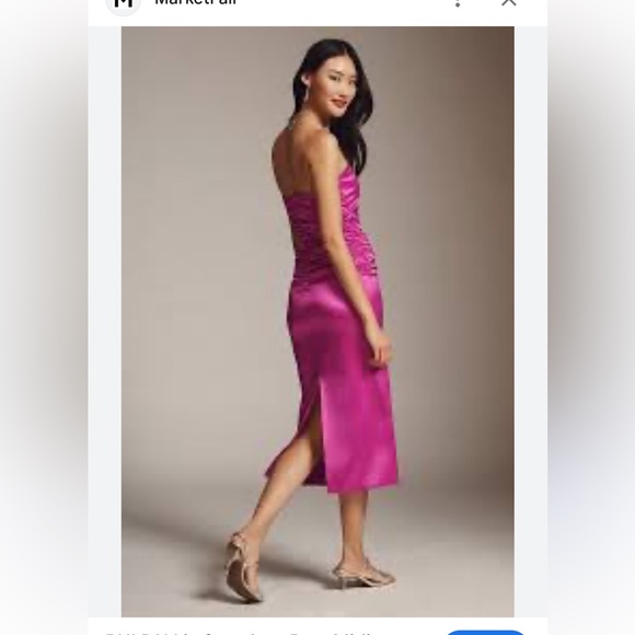 BHLDN Anthropologie• MIDI strapless dress•NWT• MSRP $248 - Picture 2 of 7